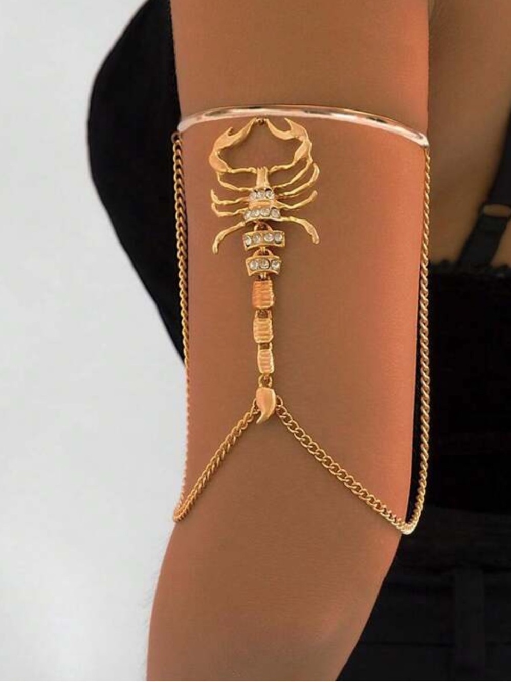 Celeste Scorpion Crystal Arm
Cuff Chain Bracelet
